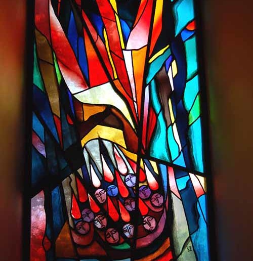 Glasfenster von Rudolf Szyszkowitz, Kapelle des Priesterseminars Graz